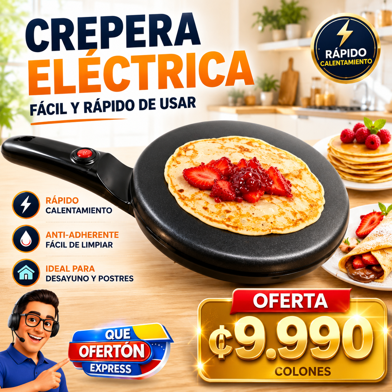 MAQUINA PARA HACER CREPAS