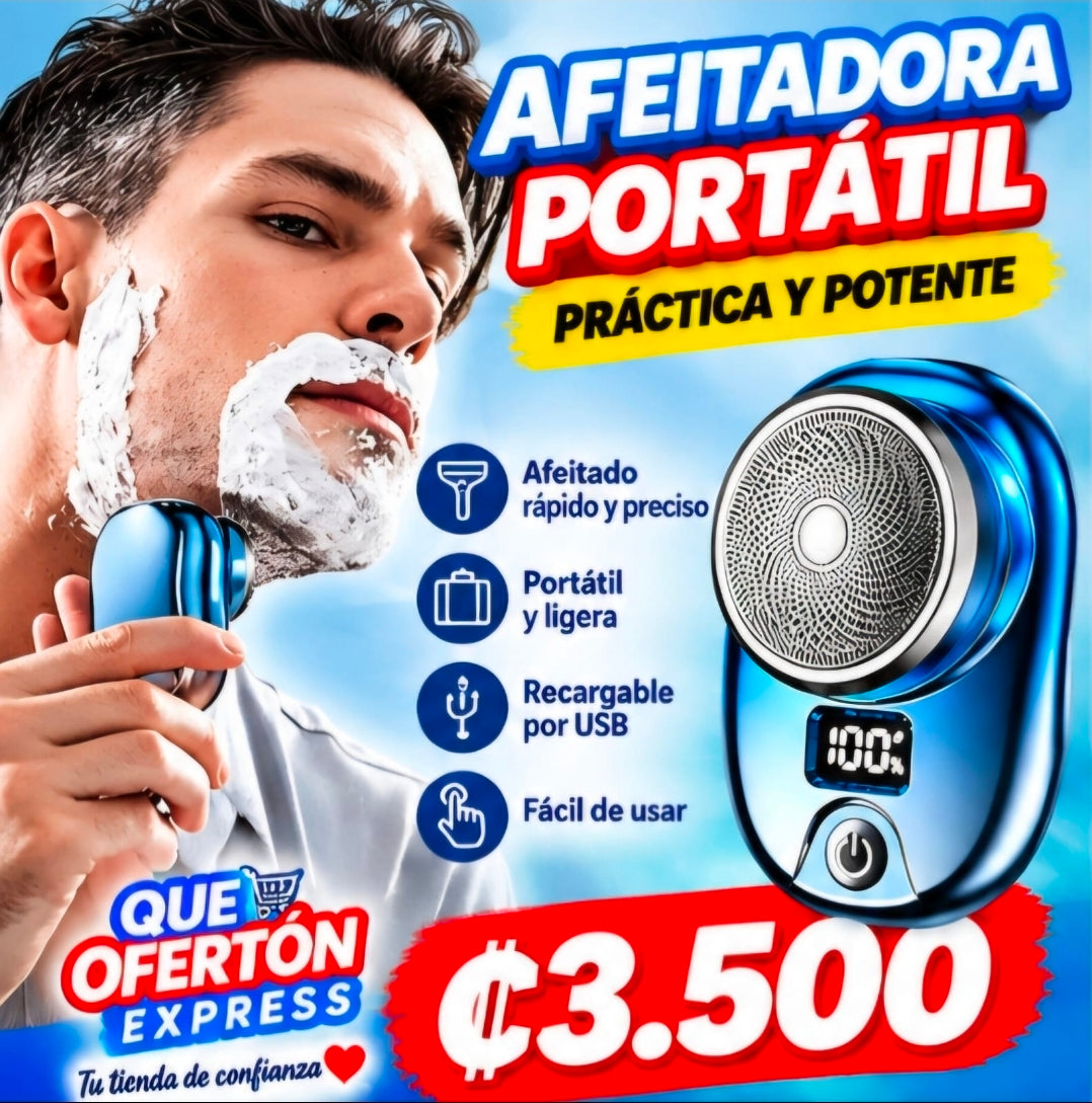 MINI AFEITADORA ELÉCTRICA USB PORTATIL