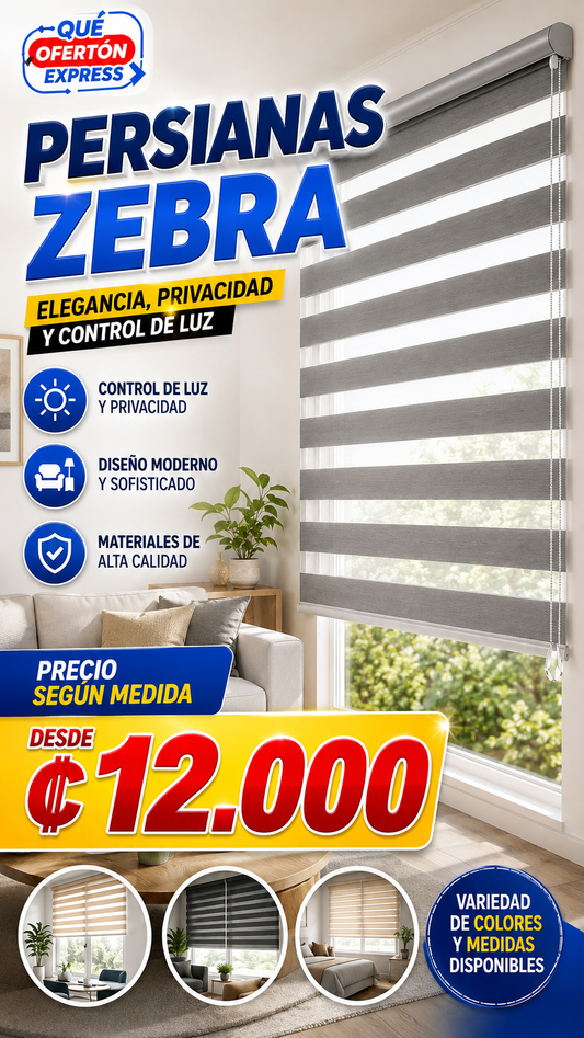 💡🦓 Persiana Tipo Zebra – ✨Estilo Moderno y Elegante ✨