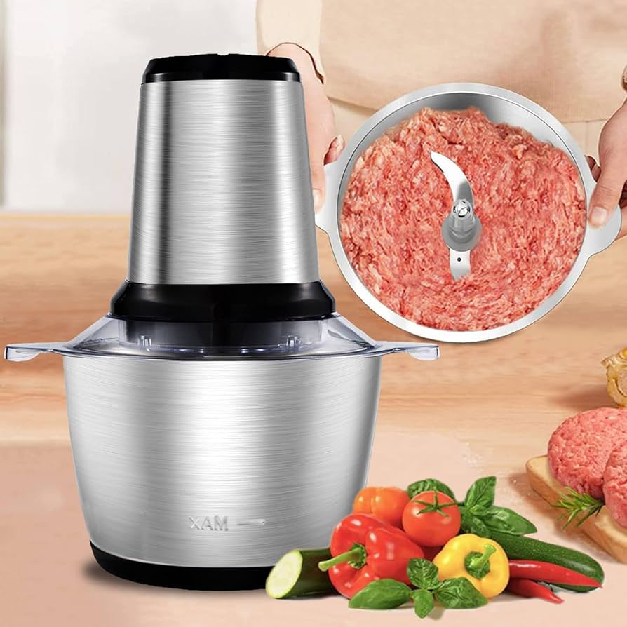 Picadora de carne eléctrica multifuncional de acero inoxidable 3L
