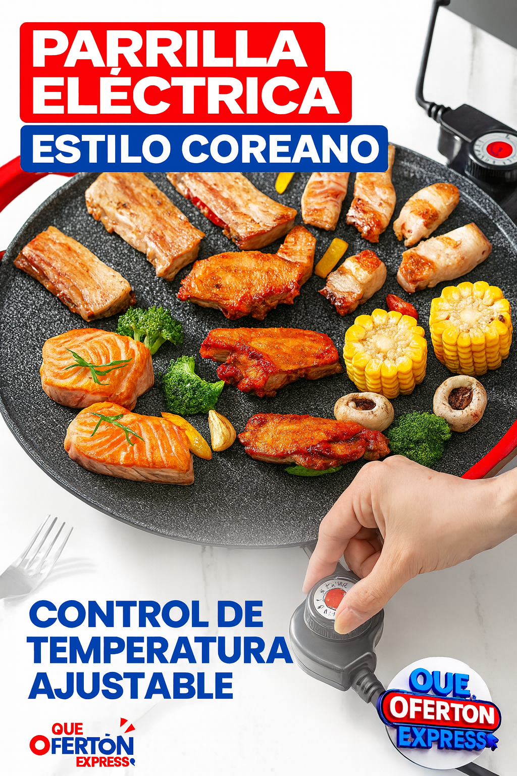 Sartén parrilla antiadherente plancha redonda coreana sin humo