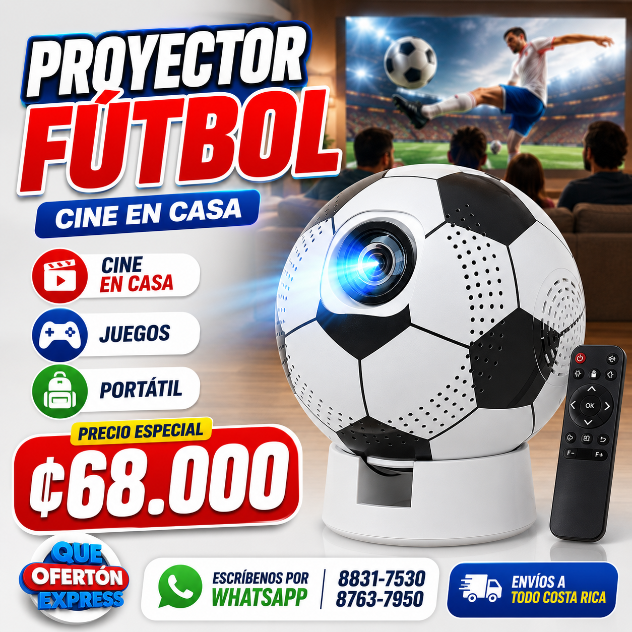 ⚽📽️ Proyector Balón Smart Android 13.