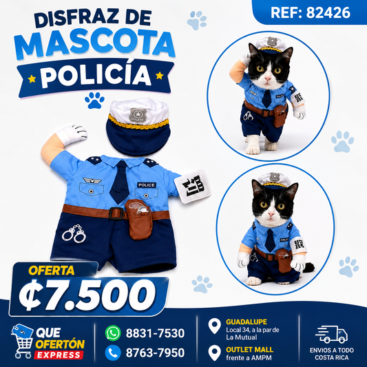 👮🐾 Disfraz de Mascota Policía