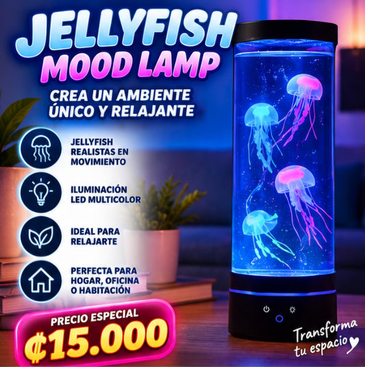 🪼 LÁMPARA DE MEDUSAS LED – JELLYFISH MOOD LAMP