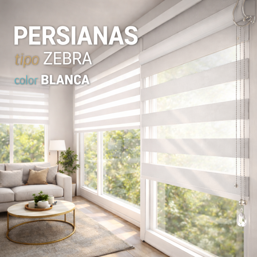 💡🦓 Persiana Tipo Zebra – ✨Estilo Moderno y Elegante ✨