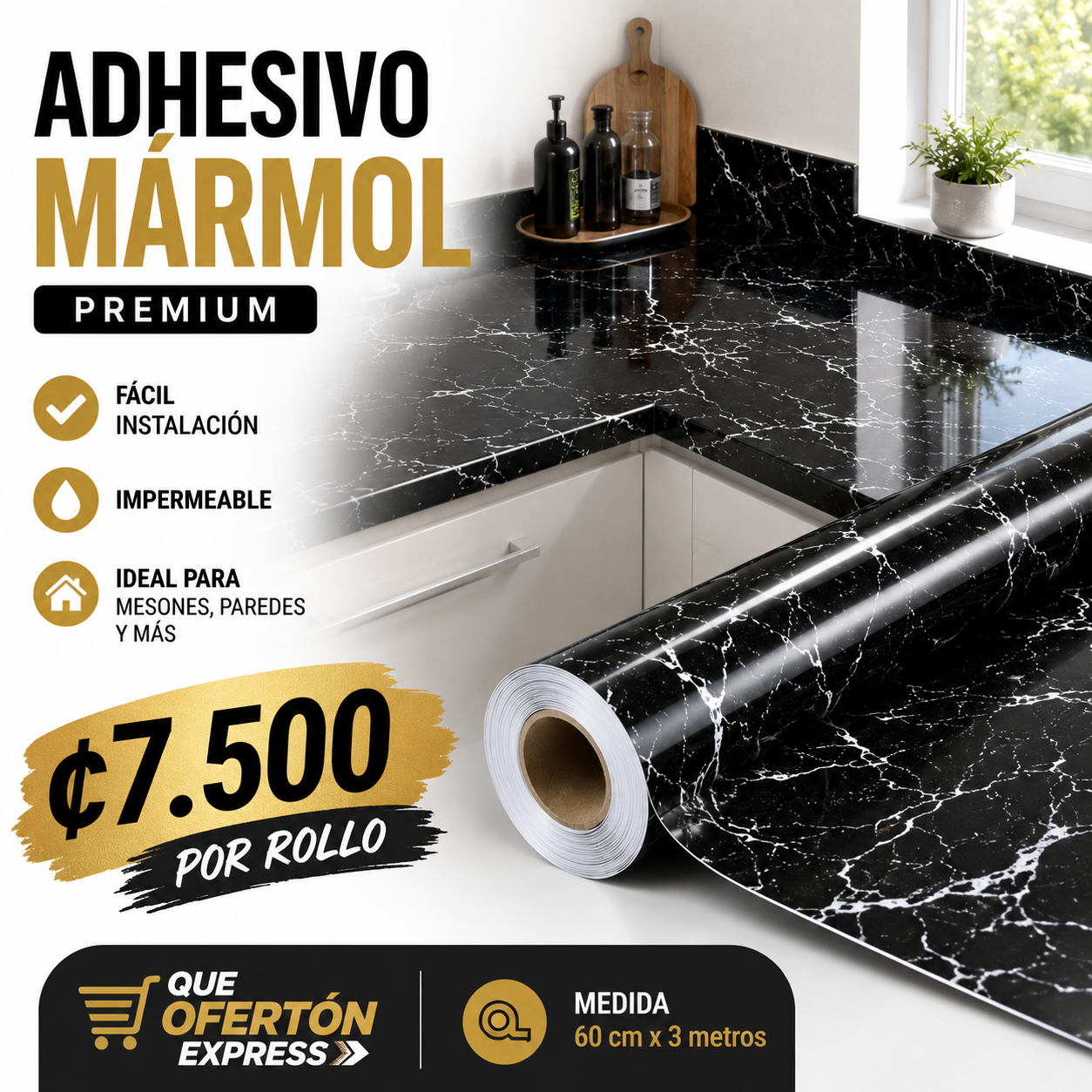 🔥 Adhesivo Decorativo Premium 60cm x 3metros