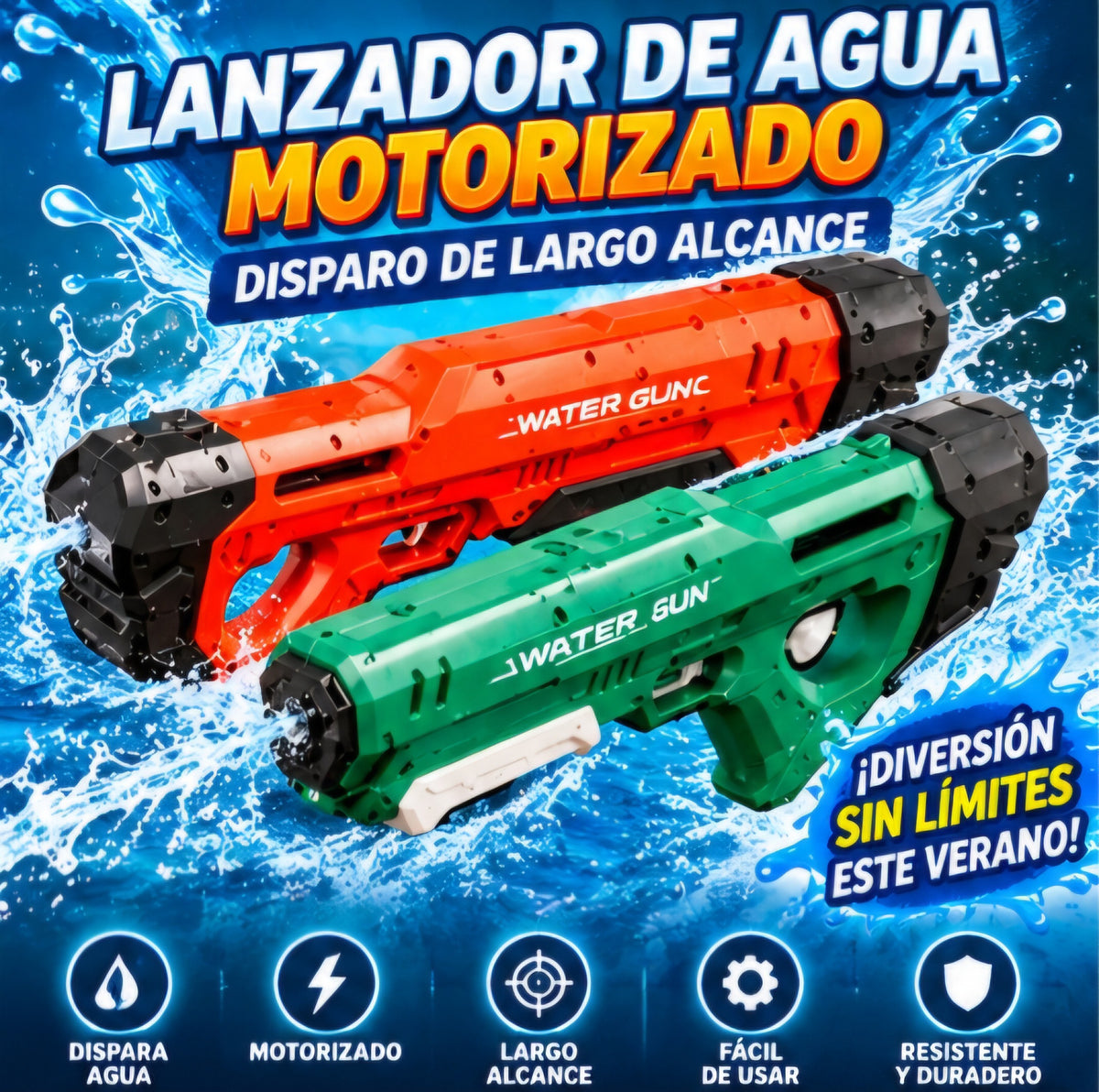 💦 LANZADOR DE AGUA MOTORIZADO 🔫⚡