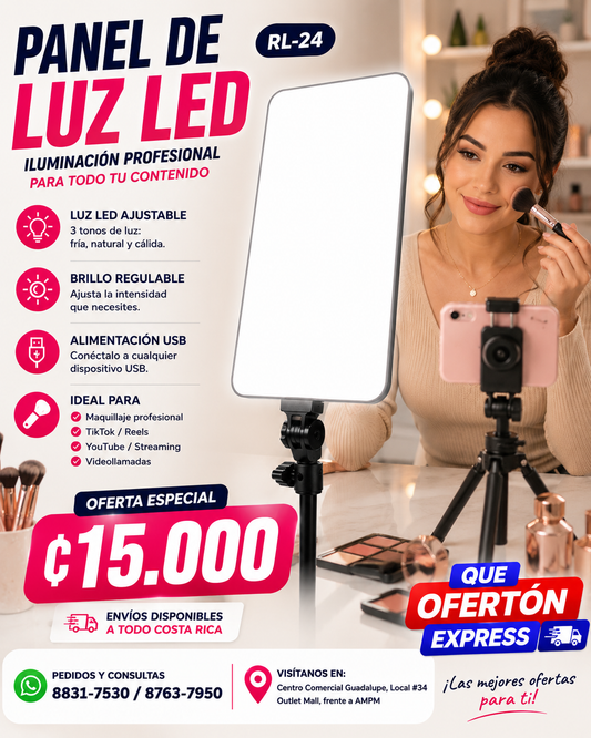 📸 PANEL DE LUZ LED RL-24 💡