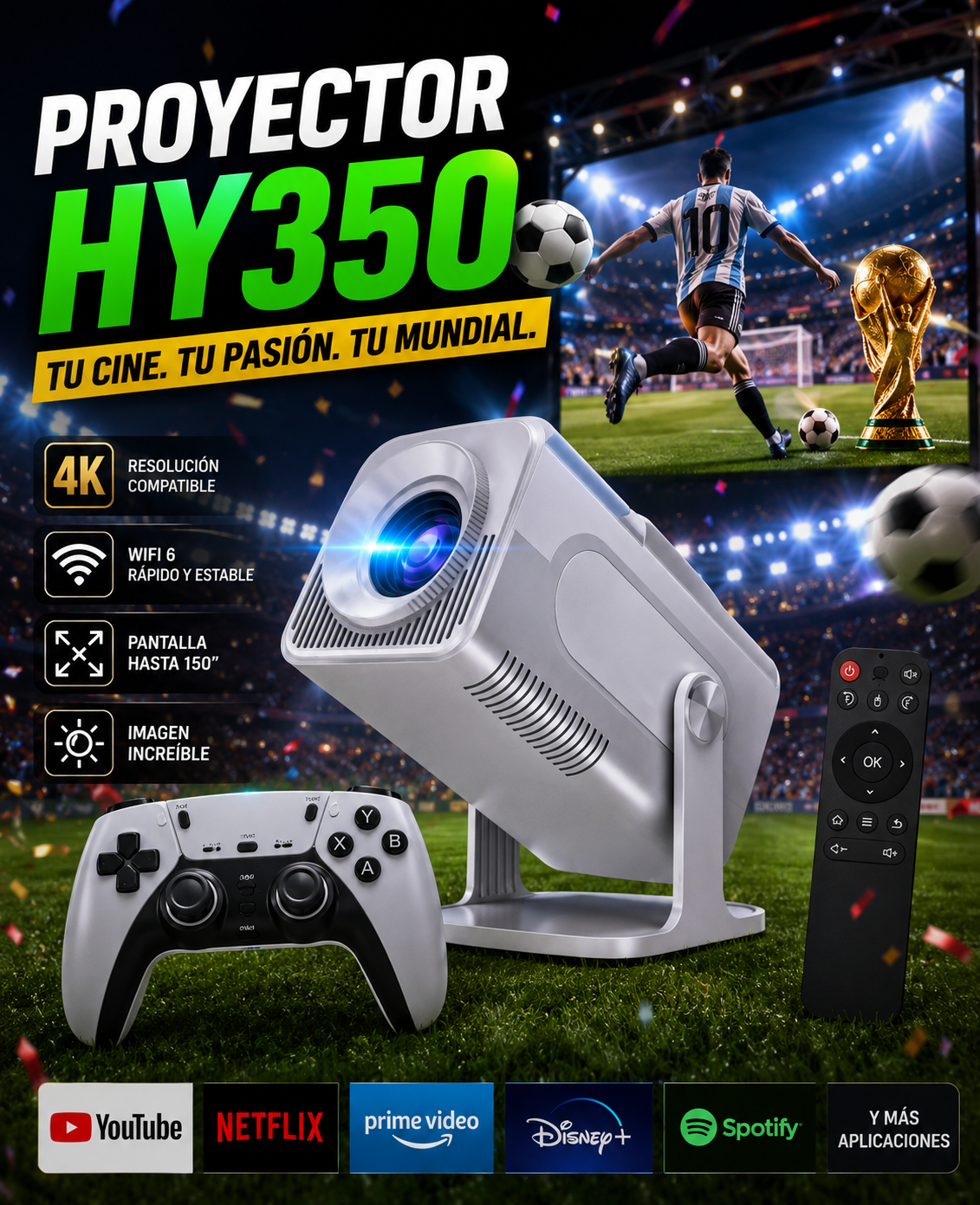 PROYECTOR CON JUEGOS HCS350 PRO