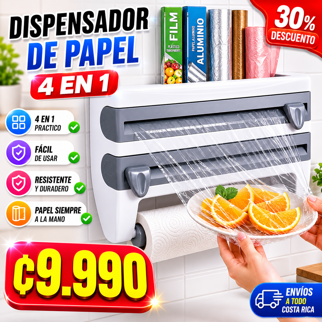 Dispensador Para Cocina 4 En 1 + ENVIO GRATIS