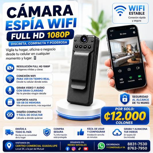 CÁMARA ESPÍA WIFI FULL HD 1080P