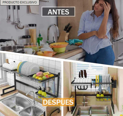 Escurridor de Platos - para el fregadero KitchenClean
