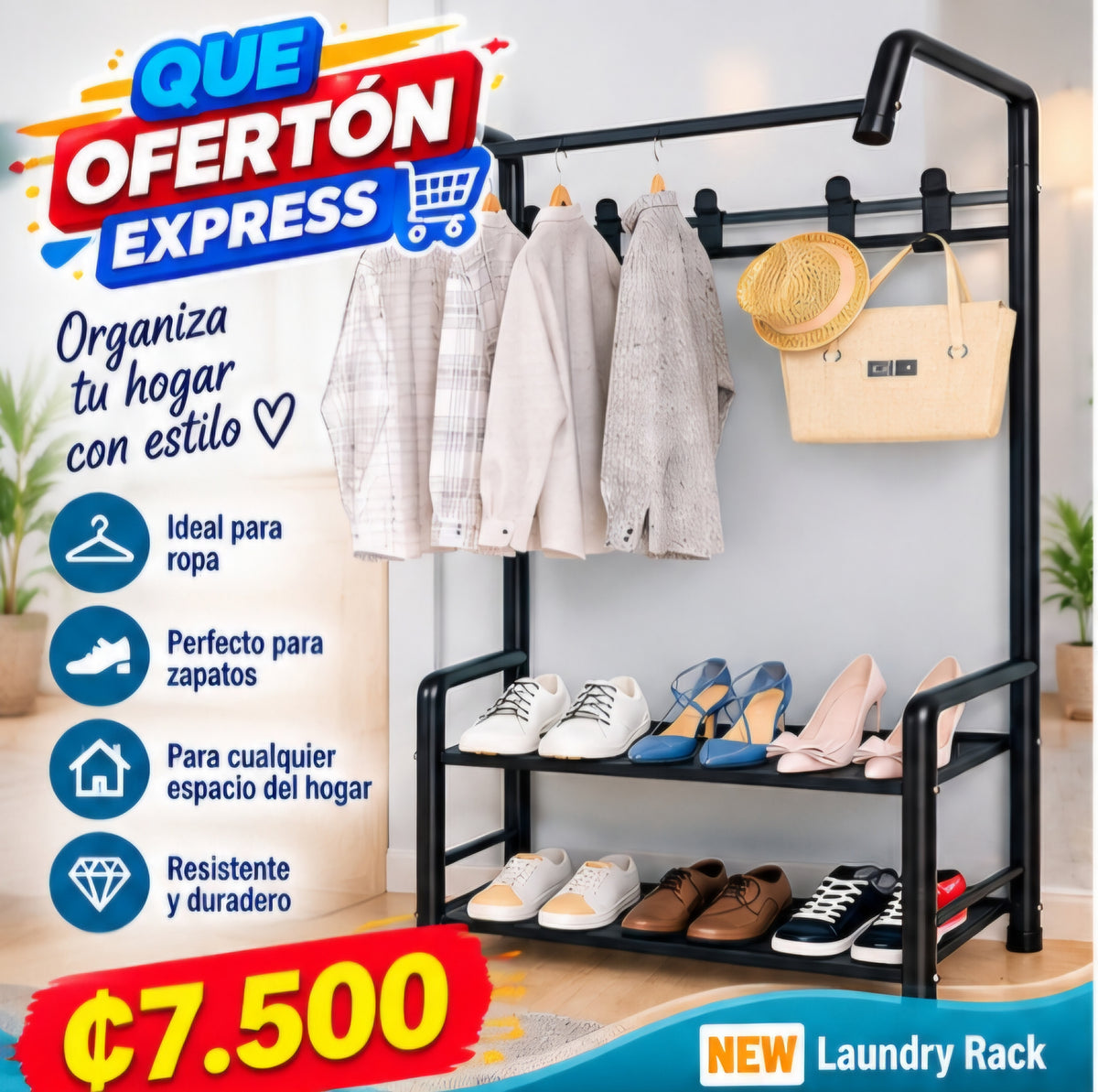 👕👟 RACK ORGANIZADOR PARA ROPA Y ZAPATOS 👟👕