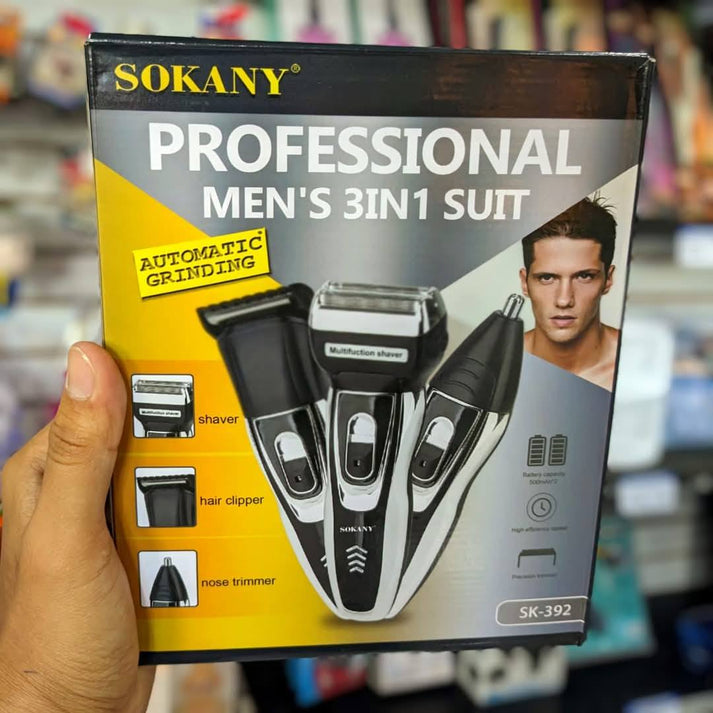 Sokany 3 en 1 – Rasuradora Eléctrica para Hombres ✨