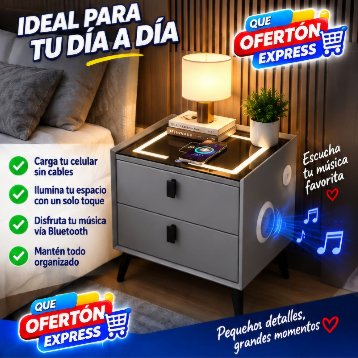 🔥 MESA DE NOCHE INTELIGENTE
