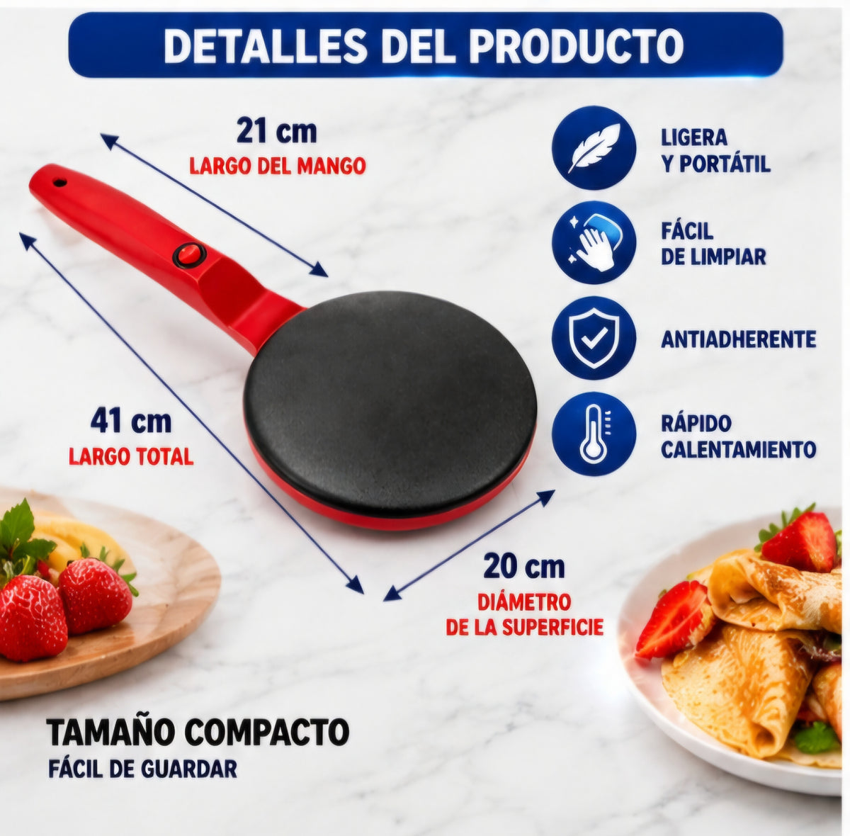 🥞⚡ CREPERA ELÉCTRICA – PRÁCTICA Y FÁCIL DE USAR
