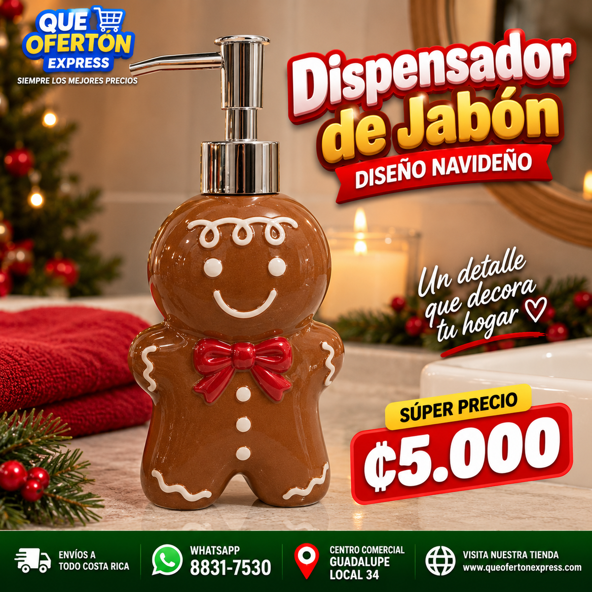 🎄✨ DISPENSADOR DE JABÓN NAVIDEÑO ✨🎄