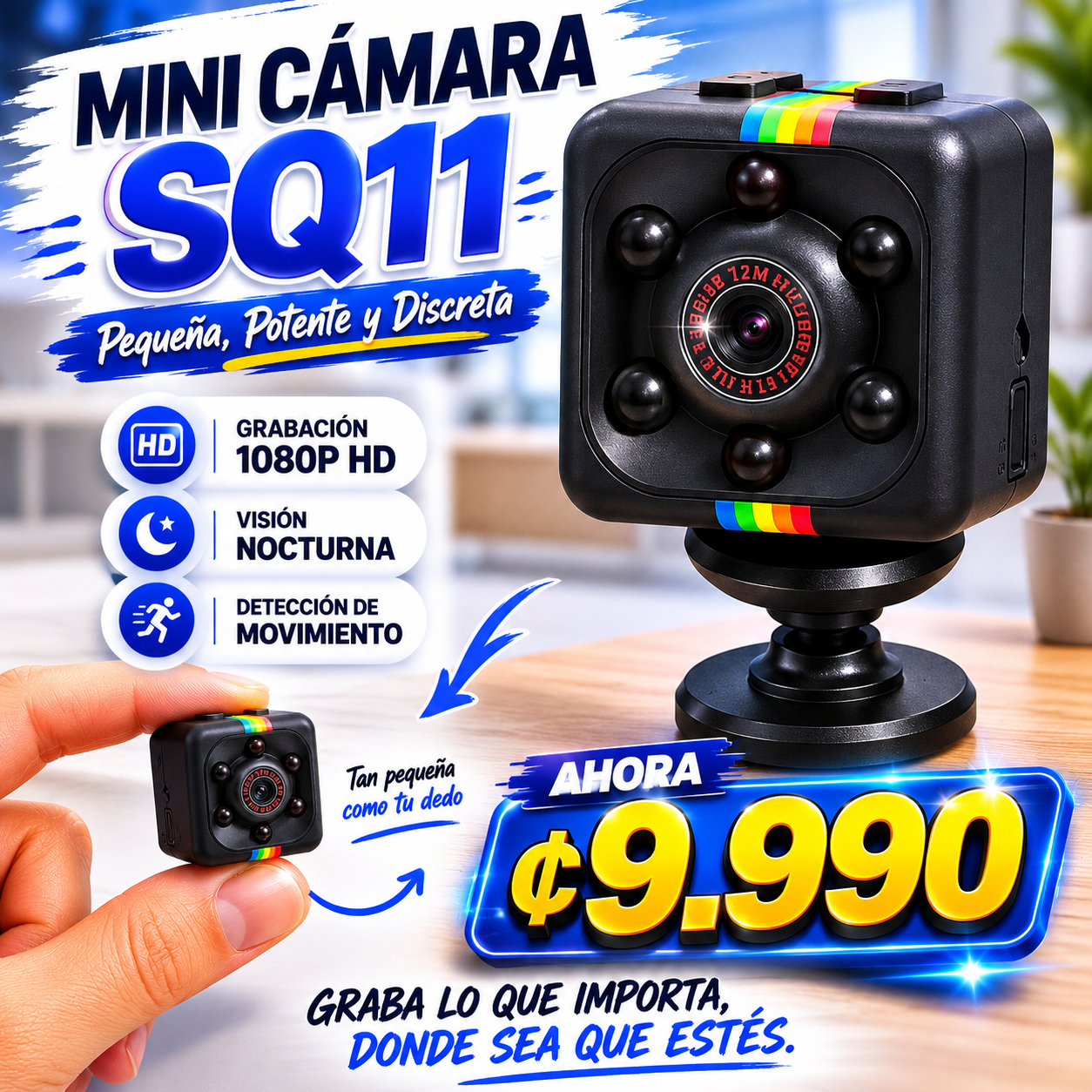 📹 Mini Cámara SQ11 Full HD 1080P