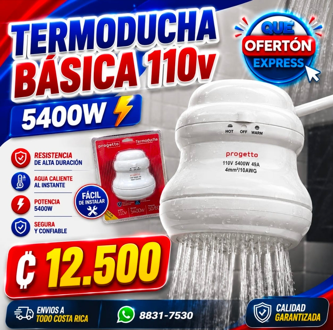 Termoducha Eléctrica calienta el agua al instante