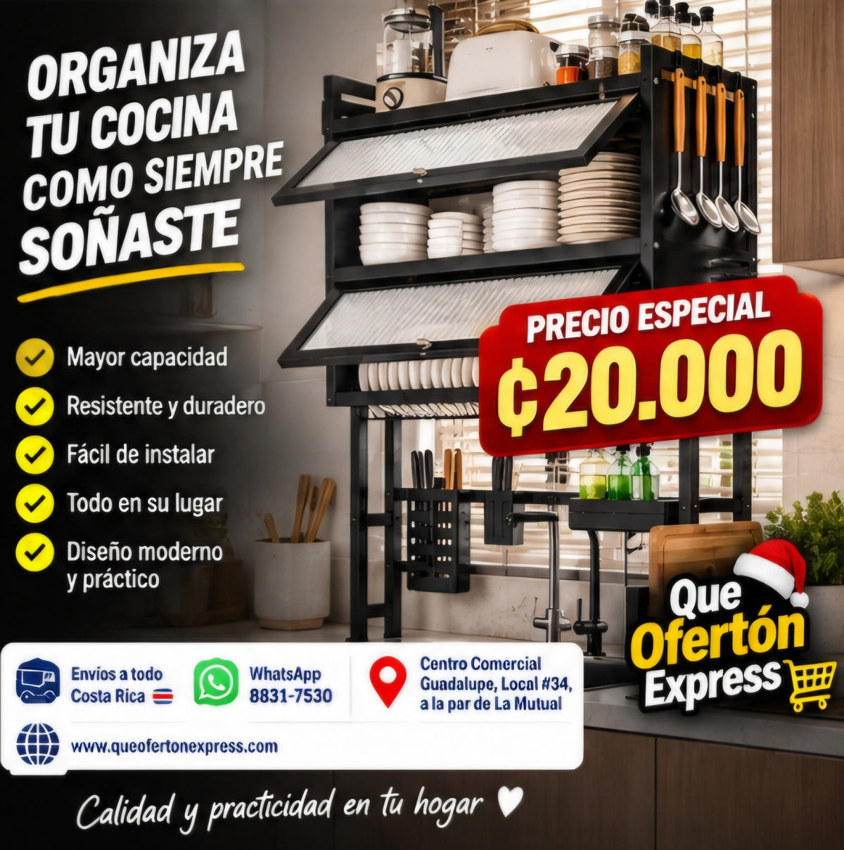 🍽️✨ ORGANIZADOR DE COCINA SOBRE FREGADERO ✨🍽️