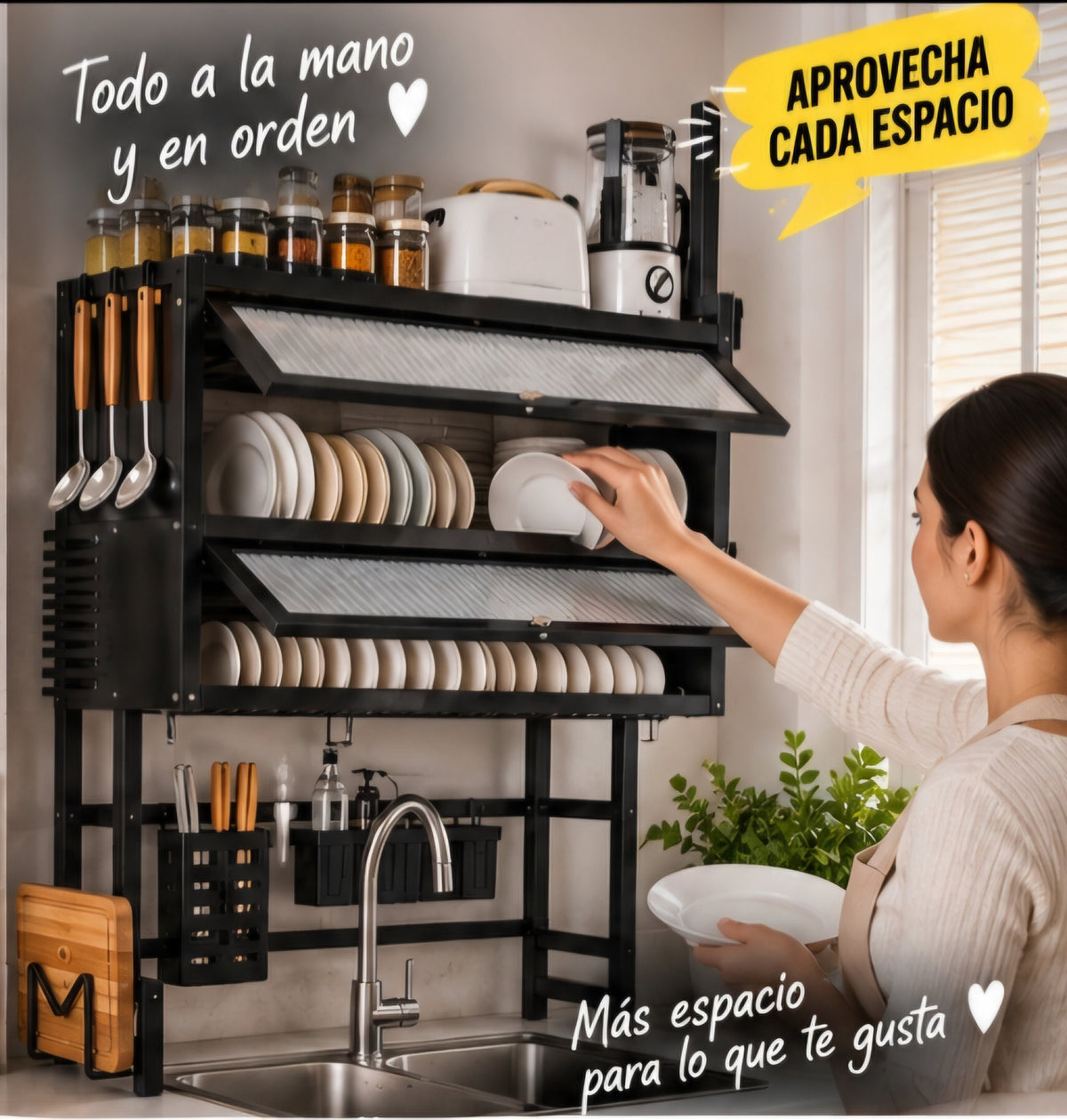 🍽️✨ ORGANIZADOR DE COCINA SOBRE FREGADERO ✨🍽️