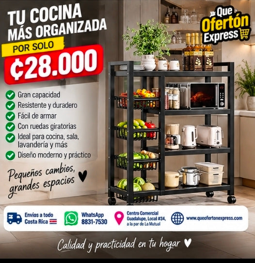 🛒✨ ORGANIZADOR MULTIUSO CON RUEDAS ✨🛒