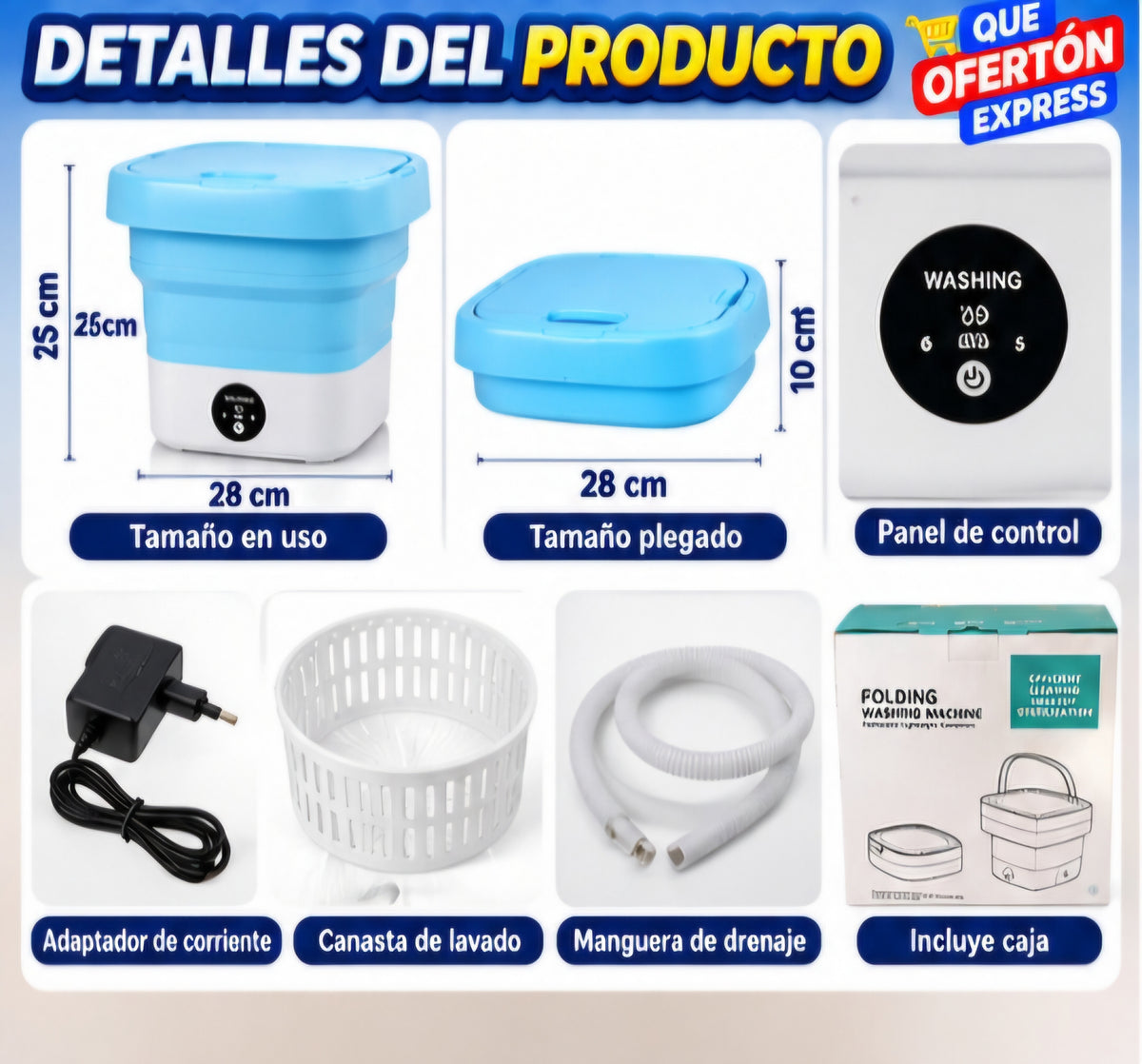 Mini Lavadora portátil Speed Clean 8L