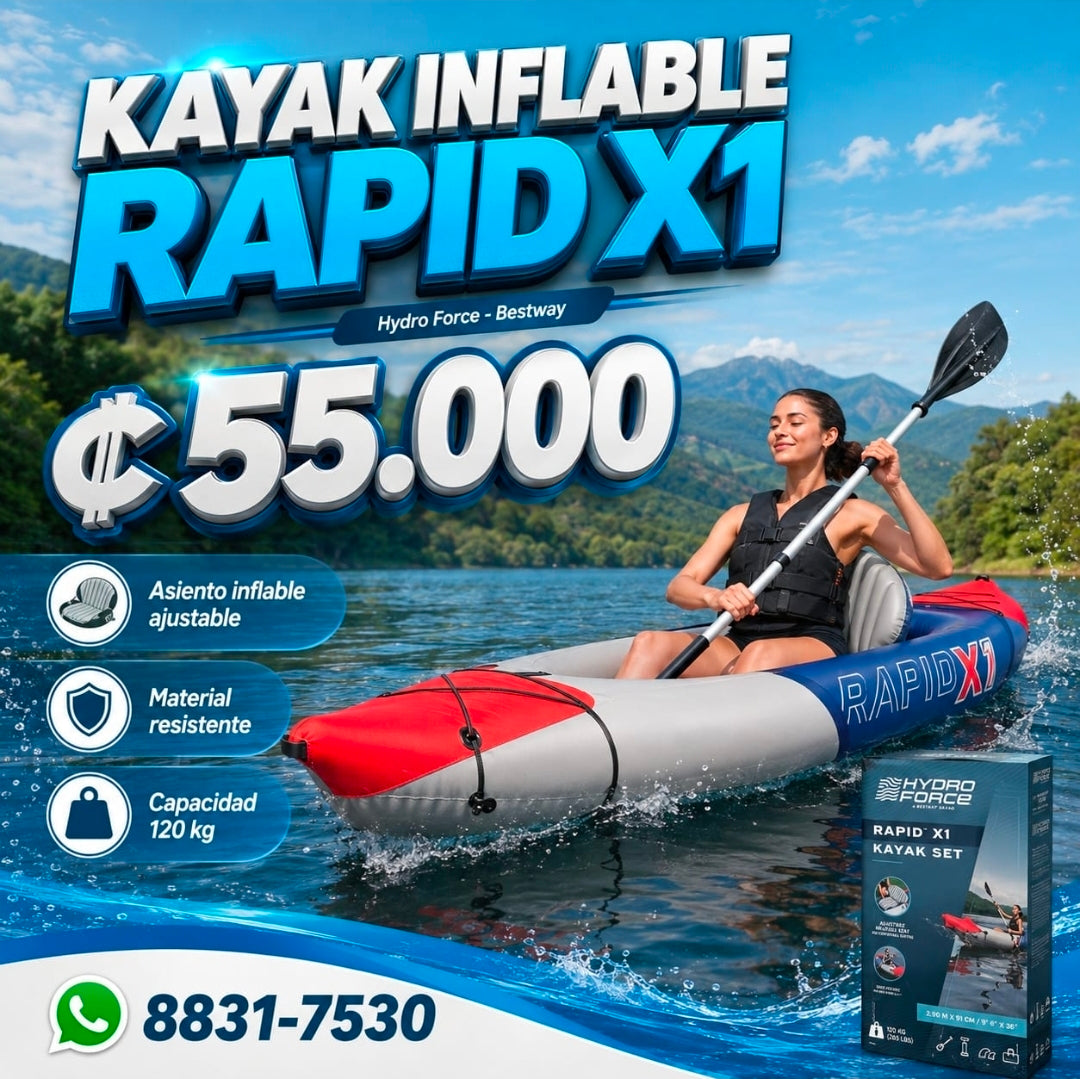 🚣‍♂️🌊 KAYAK INFLABLE HYDRO FORCE RAPID X1