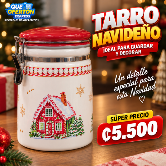 🎄✨ TARRO NAVIDEÑO CON CIERRE HERMÉTICO ✨🎄