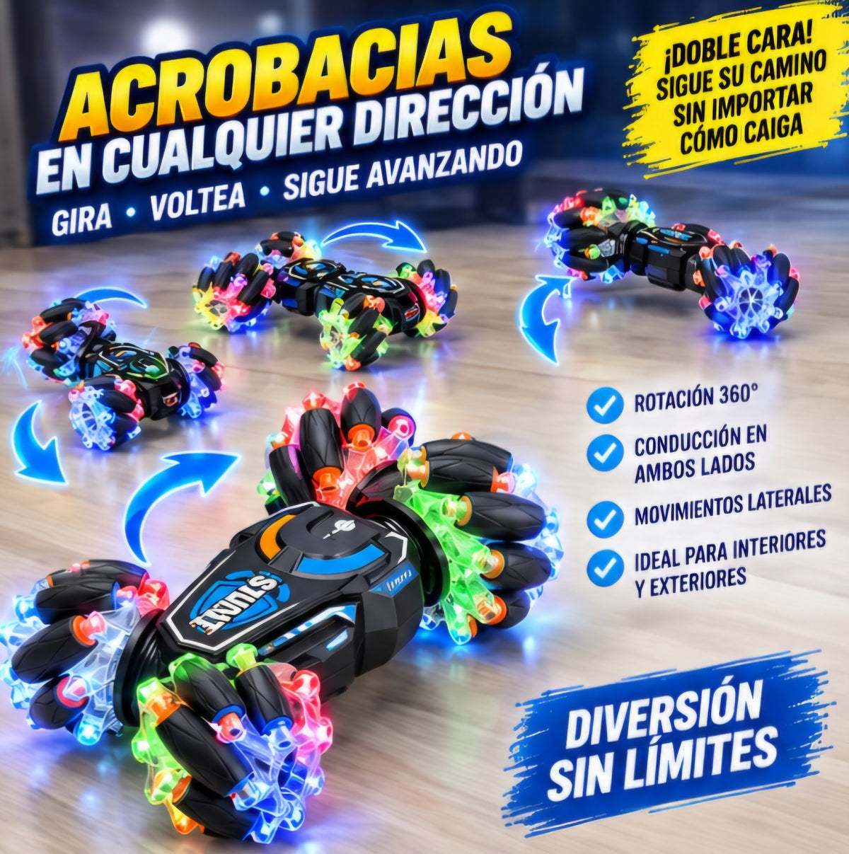 🚗🔥 CARRO ACROBÁTICO A CONTROL REMOTO H6020 🔥🚗
