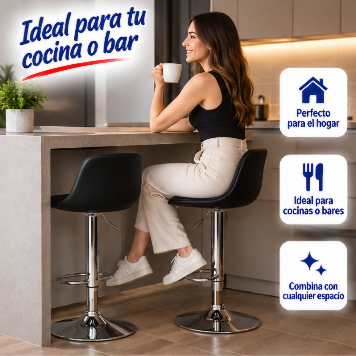🪑✨ BANCO ALTO AJUSTABLE – DISEÑO MODERNO