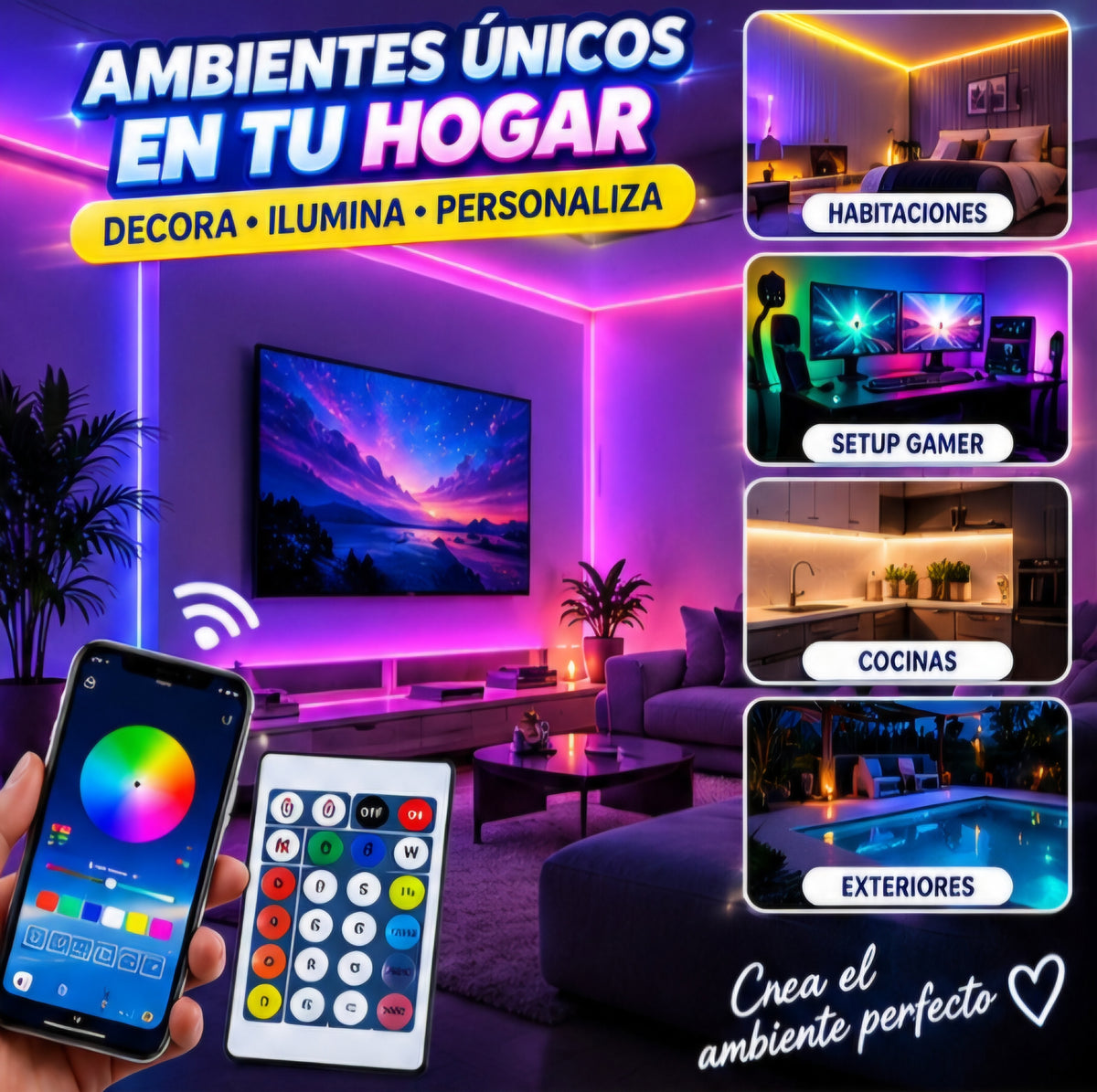 🌈 TIRA LED NEÓN INTELIGENTE 5 METROS 🌈