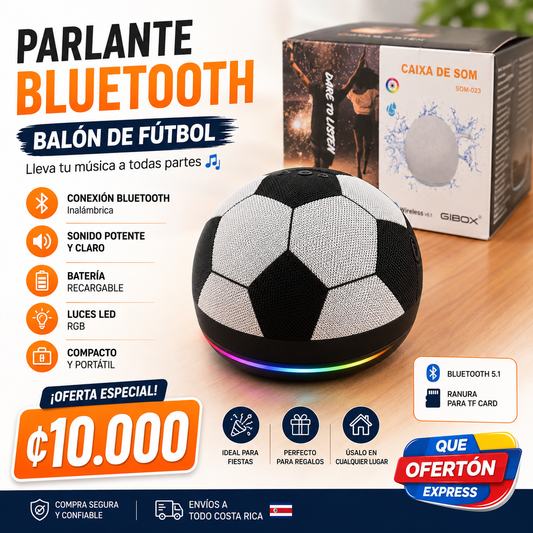 🔊 PARLANTE BLUETOOTH BALÓN DE FÚTBOL ⚽