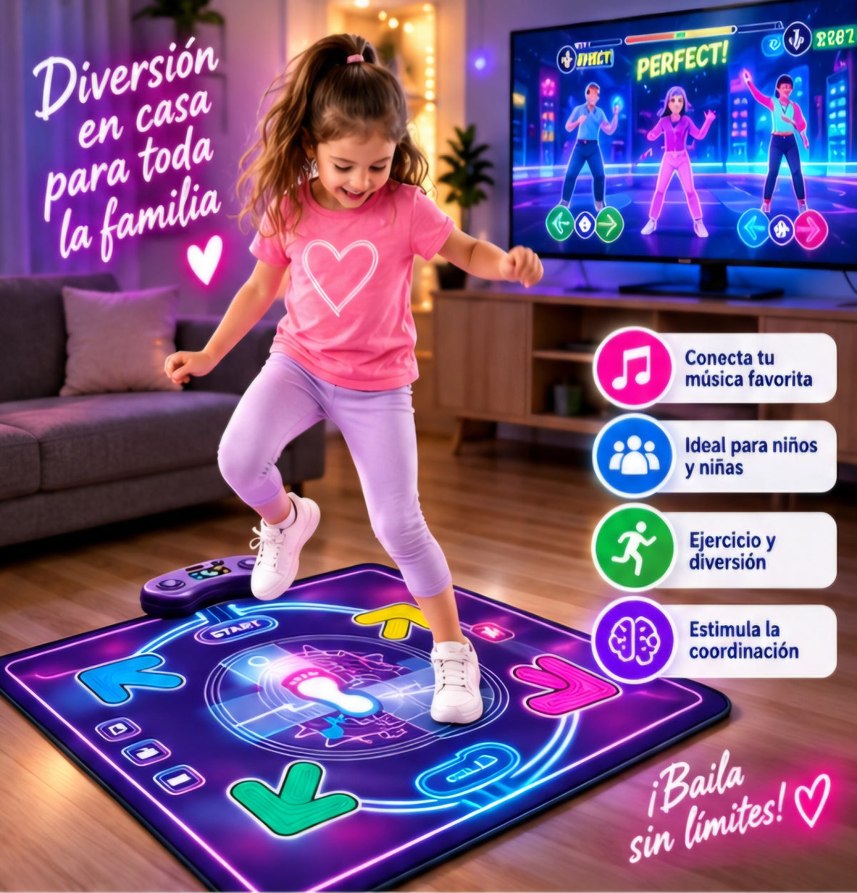 💃 ALFOMBRA DE BAILE INTERACTIVA CON BLUETOOTH 🎶