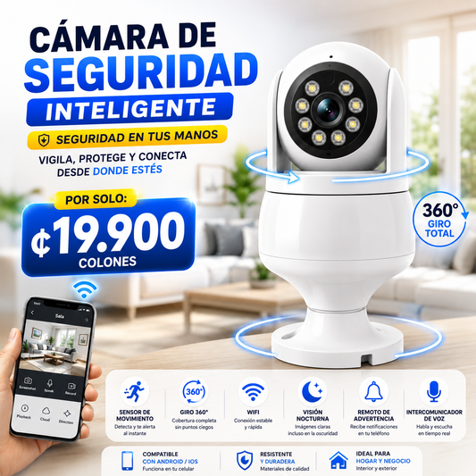 📹✨CÁMARA WIFI ¡PROTEGE TU HOGAR CON TECNOLOGÍA INTELIGENTE! ✨📹