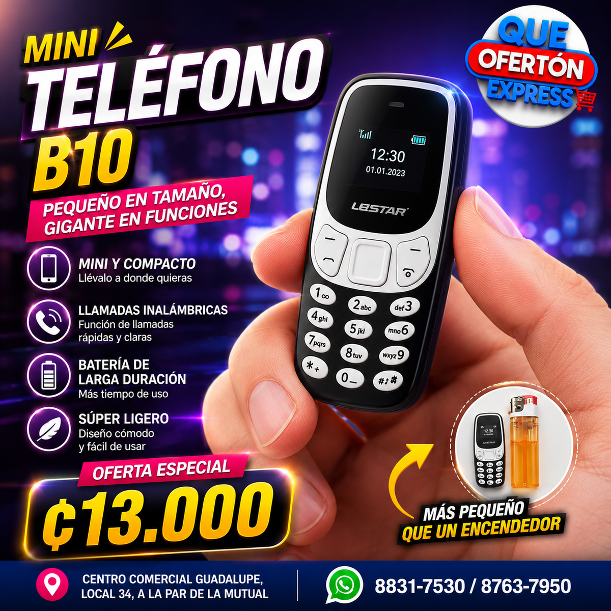 📱 MINI TELÉFONO B10 – ESTILO CLÁSICO 📱