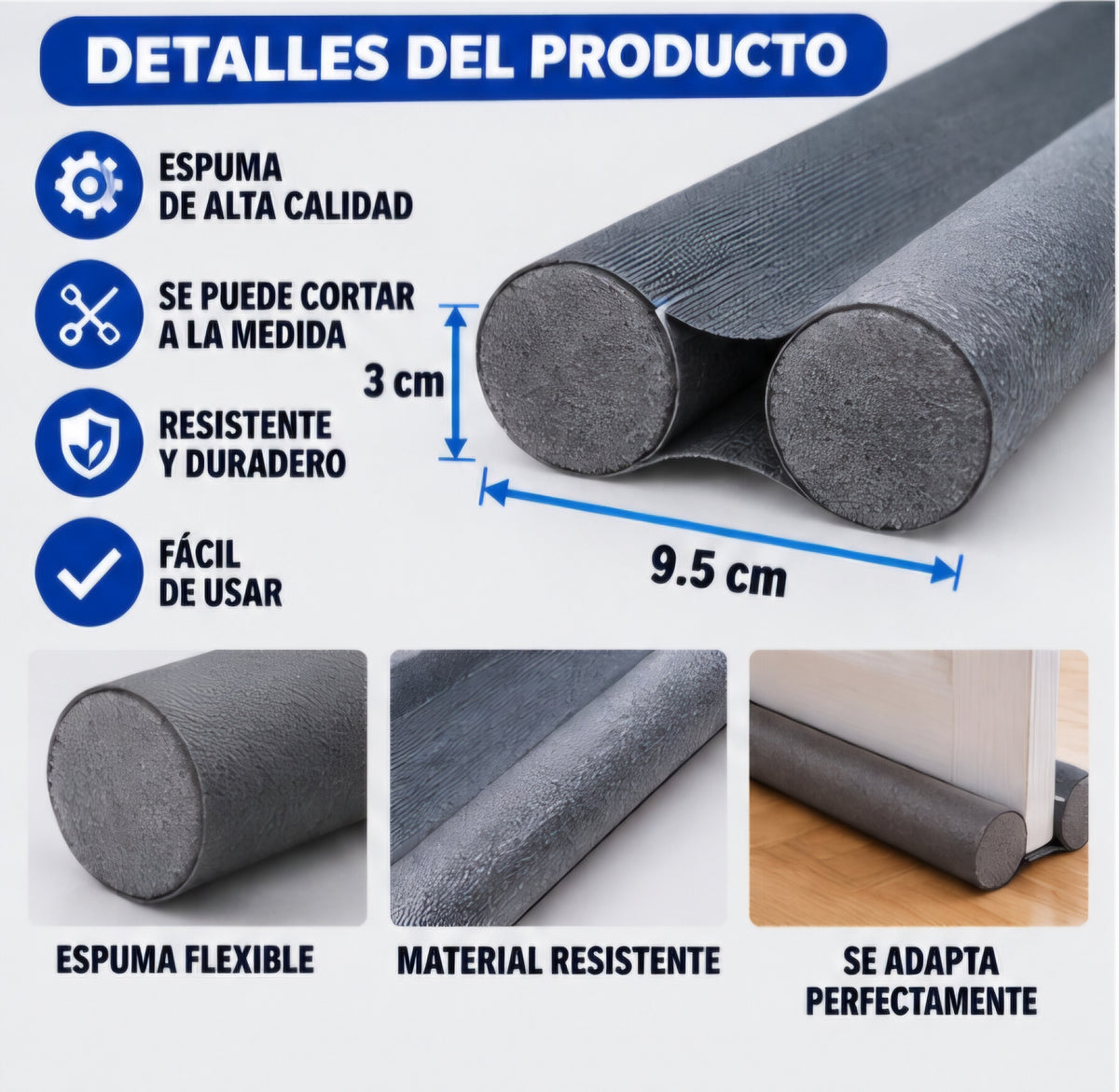 🚪 BURLETE PARA PUERTAS – AISLA Y PROTEGE TU HOGAR