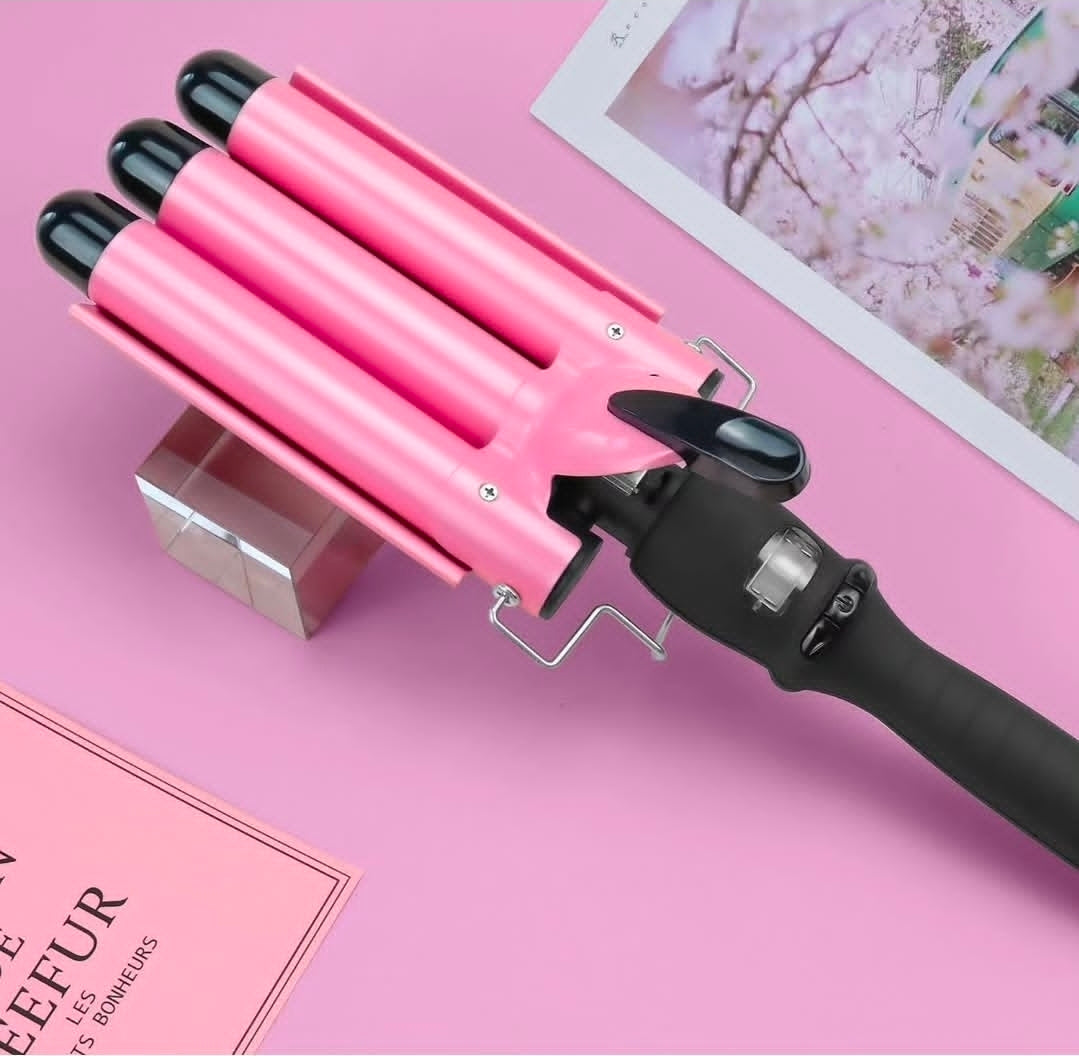 Plancha Rizadora Triple Barril – Ondas Perfectas en Minutos