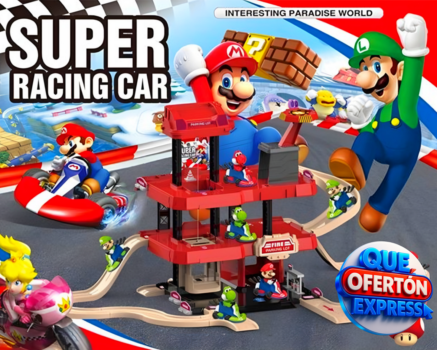 🚗🏁 Pista Mario Kart – Parqueadero Súper Mario Bros