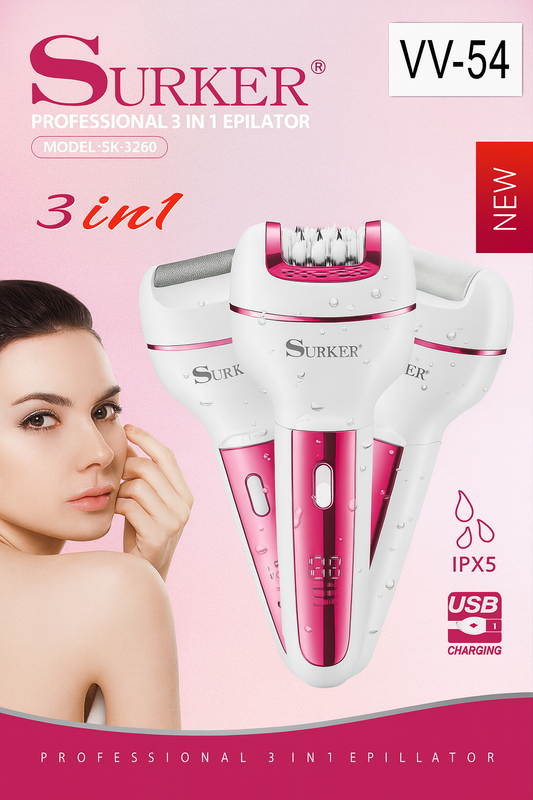 ✨ Depiladora Profesional 3 en 1 Surker ✨ 
