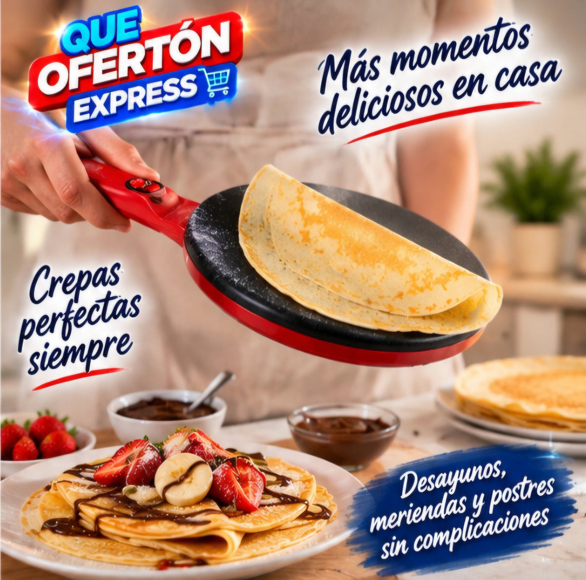 🥞⚡ CREPERA ELÉCTRICA – PRÁCTICA Y FÁCIL DE USAR