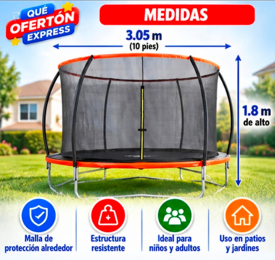 🔥 TRAMPOLÍN ATHLETIC WORKS DE 10 PIES 🔥