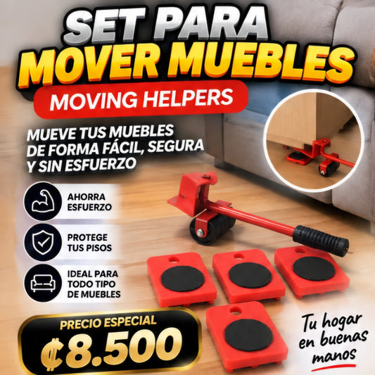🛋️ SET PARA MOVER MUEBLES – 5 PIEZAS