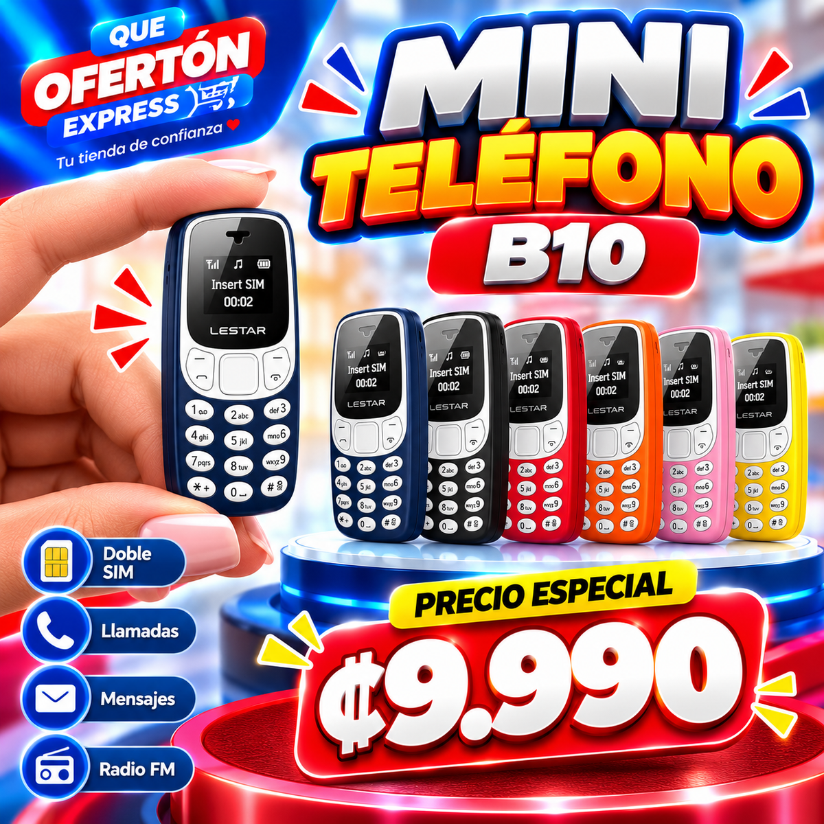 📱 MINI TELÉFONO CELULAR B10 – ESTILO CLÁSICO 📱Nokia