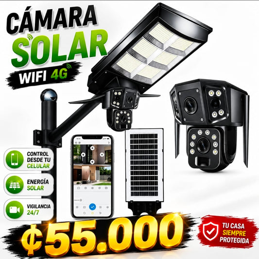 📹☀️ CÁMARA SOLAR WIFI 2.4G Y 5G DOBLE LENTE ☀️📹