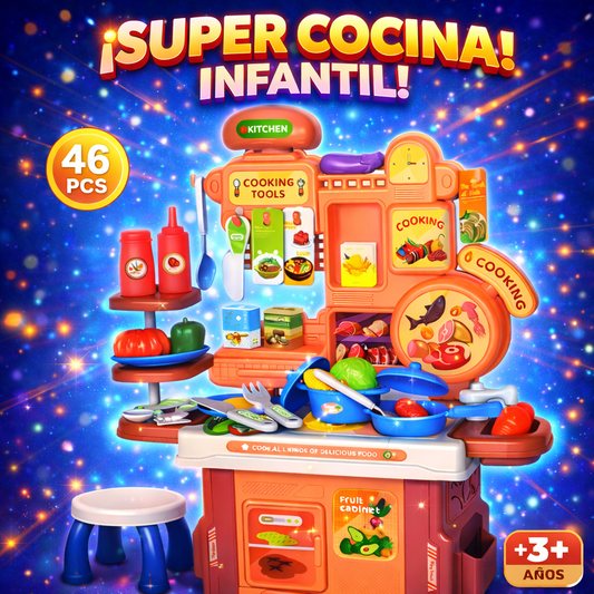🍳✨ SÚPER COCINA INFANTIL DE JUGUETE – REF: PC18 ✨🧒