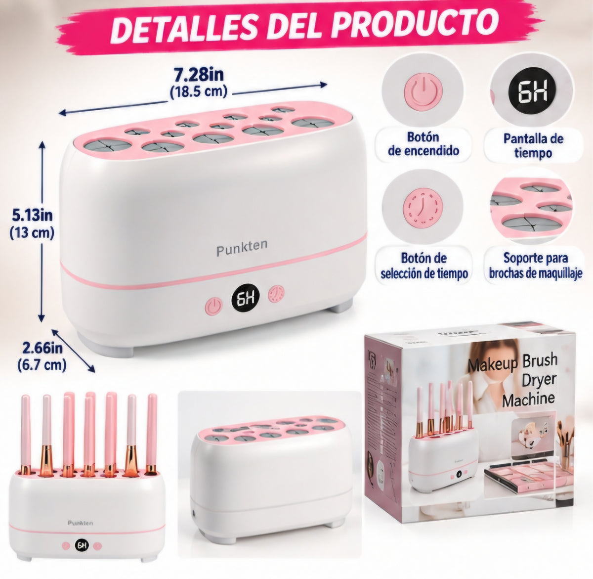 💄 SECADORA DE BROCHAS DE MAQUILLAJE ✨