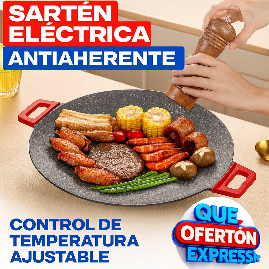 Sartén parrilla antiadherente plancha redonda coreana sin humo