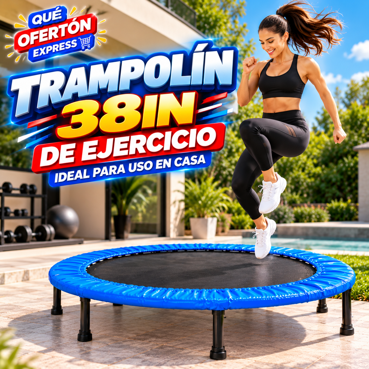 🔥 TRAMPOLÍN DE EJERCICIO 38in – ₡29.990 🔥