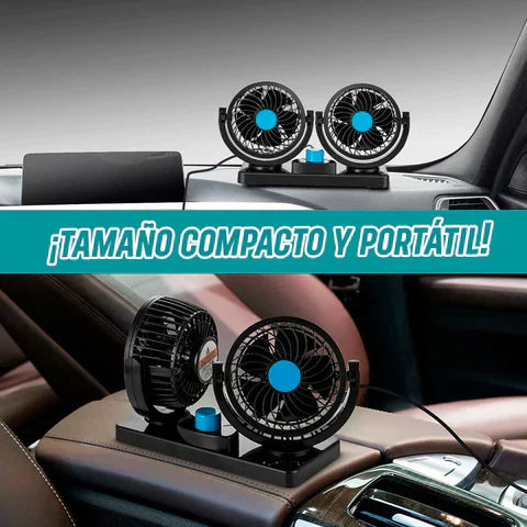 Ventilador 2 en 1 Para Carro Giratorio 360